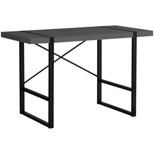 Computer Desk Home Office Laptop 48&quotL Work Metal Laminate Grey Black