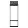 Accent Table C-shaped End Side Snack Living Room Bedroom Metal Black