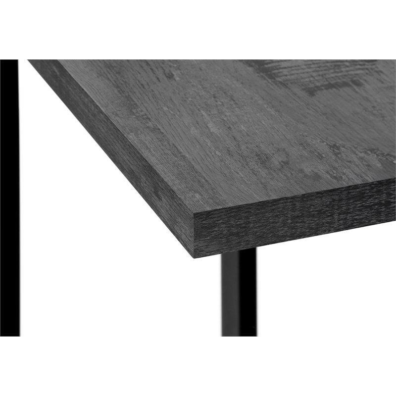 Accent Table C-shaped End Side Snack Living Room Bedroom Metal Black