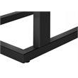 Accent Table C-shaped End Side Snack Living Room Bedroom Metal Black