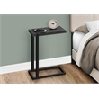 Accent Table C-shaped End Side Snack Living Room Bedroom Metal Black