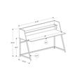 Computer Desk Home Office Laptop Storage Shelves 48