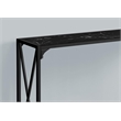 Accent Table Console Entryway Narrow Sofa Bedroom Metal Black Marble Look