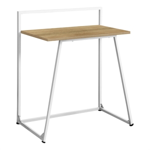 Computer Desk Home Office Laptop 30&quotL Work Metal Laminate Natural White