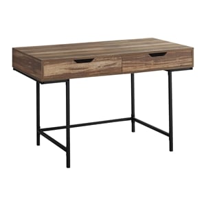 Computer Desk Home Office Laptop Storage Drawers 48&quotL Work Metal Brown