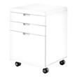 File Cabinet Printer Stand Office Work Laminate Glossy White