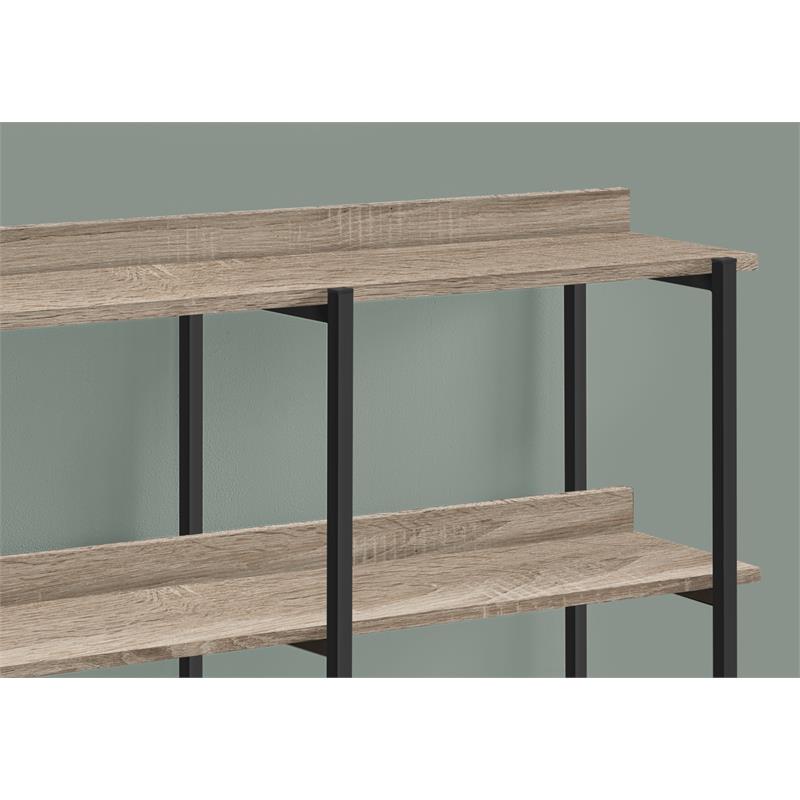 Accent Table Console Entryway Narrow Sofa Bedroom Metal Brown