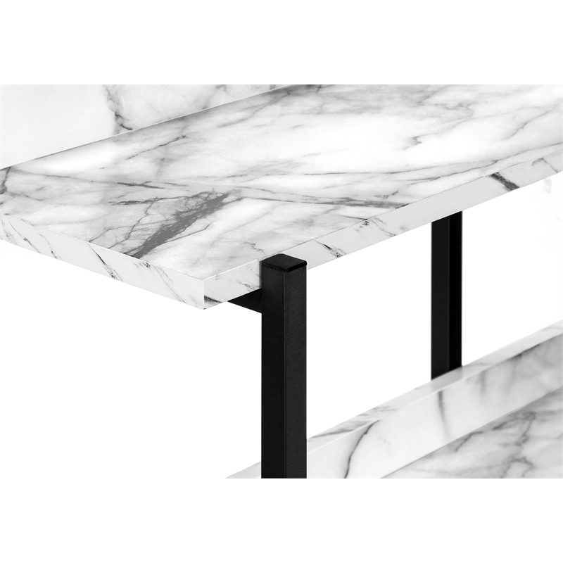 Accent Table Console Entryway Narrow Sofa Bedroom Metal White