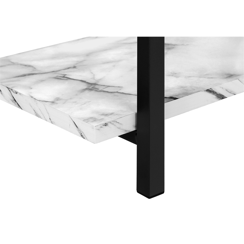 Accent Table Console Entryway Narrow Sofa Bedroom Metal White