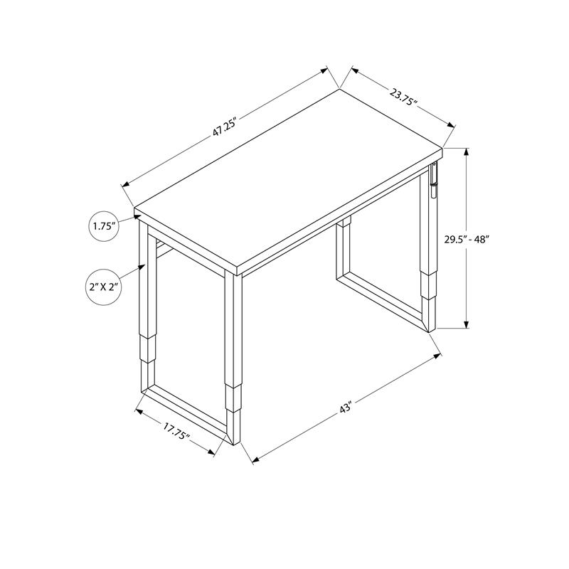 Computer Desk Standing Adjustable 48