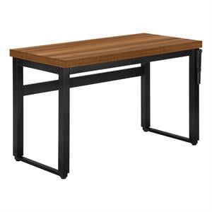 Computer Desk Standing Adjustable 48&quotL Work Laptop Metal Walnut