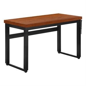 Computer Desk Standing Adjustable 48&quotL Work Laptop Metal Brown