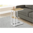 Accent Table C-shaped End Side Snack Living Room Bedroom Metal Natural