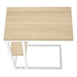 Accent Table C-shaped End Side Snack Living Room Bedroom Metal Natural
