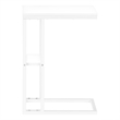 Monarch C-shaped Accent Table in Metal White