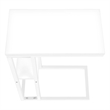 Monarch C-shaped Accent Table in Metal White