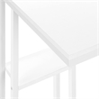 Monarch C-shaped Accent Table in Metal White