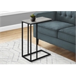 Accent Table C-shaped End Side Snack Living Room Bedroom Metal Grey
