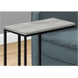 Accent Table C-shaped End Side Snack Living Room Bedroom Metal Grey