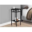 Accent Table Side End Plant Stand Square Living Room Bedroom Metal Black
