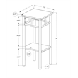 Accent Table Side End Plant Stand Square Living Room Bedroom Metal Black
