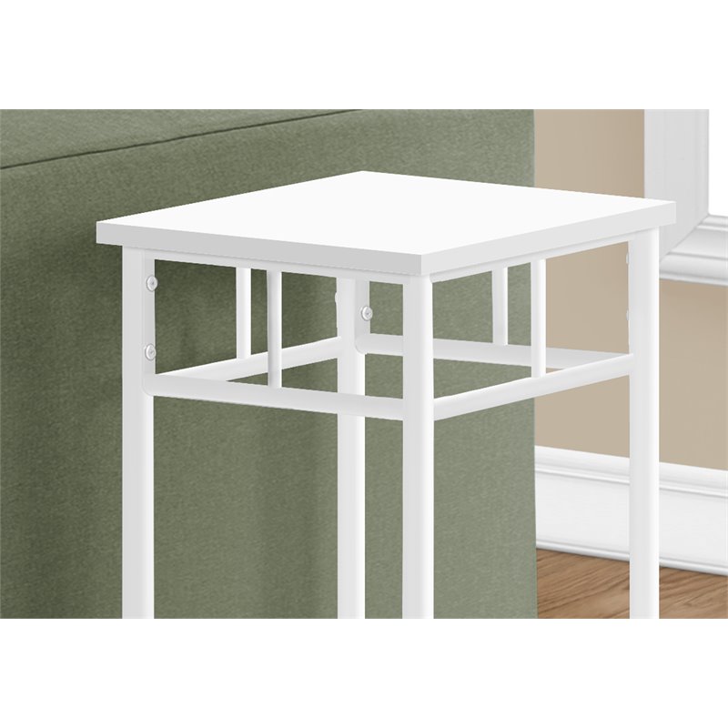 Monarch Accent Table in Metal White