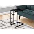 Monarch C-shaped Accent Table in Metal Black