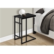 Monarch C-shaped Accent Table in Metal Black