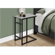 Accent Table C-shaped End Side Snack Living Room Bedroom Metal Grey