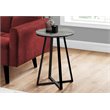 Accent Table Side Round End Nightstand Lamp Bedroom Metal Grey
