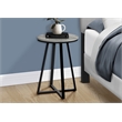 Accent Table Side Round End Nightstand Lamp Bedroom Metal Grey
