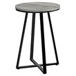 Accent Table Side Round End Nightstand Lamp Bedroom Metal Grey