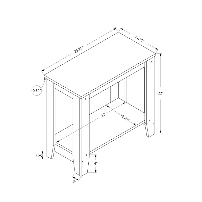 Accent Table Side End Nightstand Lamp Living Room Bedroom Laminate Grey