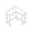 Accent Table Console Entryway Narrow Corner Bedroom Laminate Brown