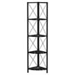 Bookshelf Etagere Corner 4 Tier 60