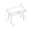 Computer Desk Home Office Laptop Storage Drawers 40