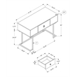 Computer Desk Home Office Laptop Storage Drawers 42