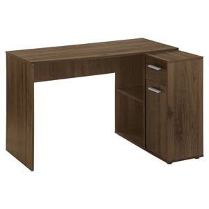 Computer Desk Corner 46&quotL L Shape Work Laptop Laminate Walnut