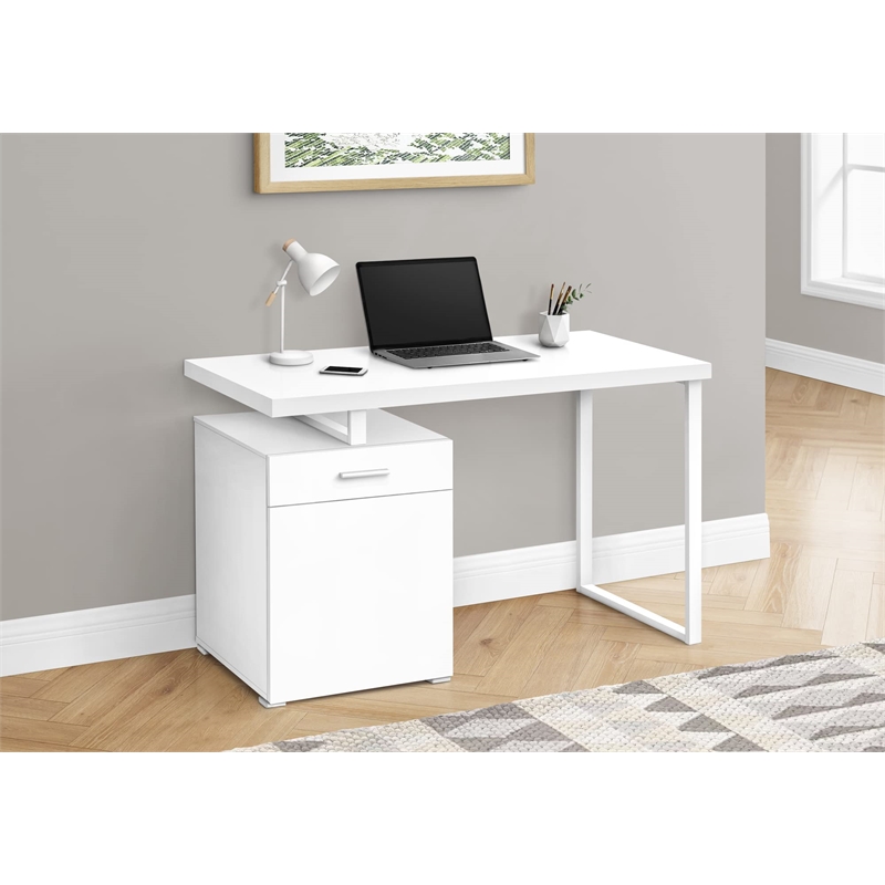 Computer Desk Home Office Laptop Storage Drawers 48