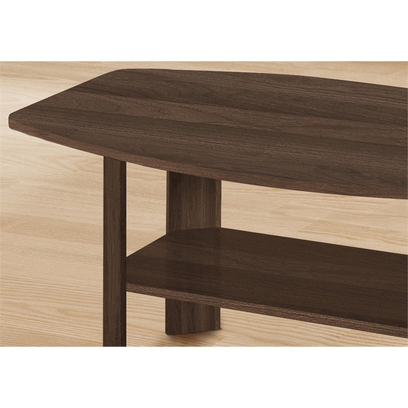 Table Set 3pcs Set Coffee End Side Accent Living Room Laminate Walnut