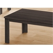 Table Set 3pcs Set Coffee End Side Accent Living Room Laminate Brown