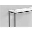 Accent Table - Console - Narrow - Sofa - Bedroom - White Marble Look Laminate
