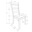 Dining Chair - Set Of 2 - Side - Kitchen - Dining Room - Brown Fabric