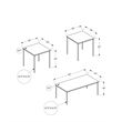 Table Set - 3pcs Set - Coffee - End - Black Metal - Dark Taupe Laminate