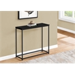 Accent Table - Console - Entryway - Narrow - Sofa - Bedroom - Black Laminate
