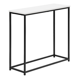Accent Table - Console - Entryway - Narrow - Sofa - Bedroom - White Laminate