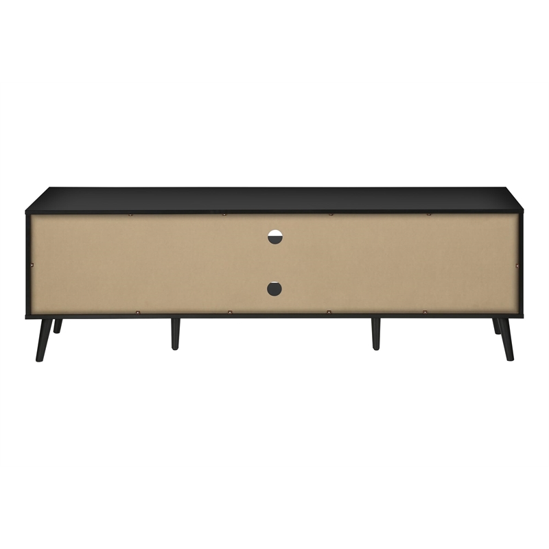 Tv Stand - 72 Inch - Console - Bedroom - Brown And Black Laminate