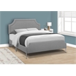 Bed - Queen Size - Bedroom - Upholstered - Gray Linen Look