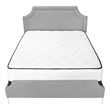 Bed - Queen Size - Bedroom - Upholstered - Gray Linen Look