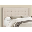 Bed - Queen Size - Bedroom - Upholstered - Beige Linen Look